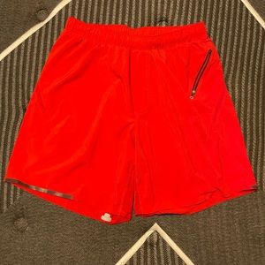 Lululemon Pace Breaker Shirt - Medium 7” - Red - Linerless - EUC